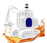 Excavator Whiskey Decanter Bottle, Glass Whiskey Bottle Sculpture, Art Statue Liquor Container for Holiday Parties, WeddingBar, Kitchen Collection, Dining Room, Men's Bar Décor, 16 cm Transparent