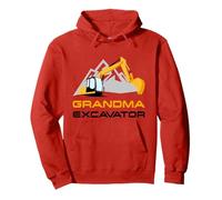 Excavator Women's Construction Fun Matching Family - Grandma Sudadera con Capucha