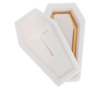 EXCEART 1 Juego Molde De Ataúd Vela Aromática Vela De Silicona Ataúd De Halloween Moldes De Ataúd De Resina Fabricación De Velas Perfumadas Gel De Sílice Molde De Vela Jabón