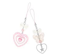 EXCEART 1 Juego Teléfono De Colgantes Kawaii Decoración Para Móvil Y Bolso Accesorios De Dulce Y Único 2 Piezas