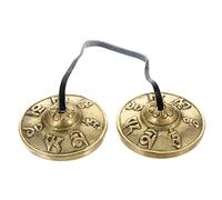 EXCEART 1 Par Tocar La Campana Campanas De Tingsha Platillos Tingsha Campana De Platillos De Nepal Tingsha Antiguo Perculador De Rendimiento Niño Manual Pu