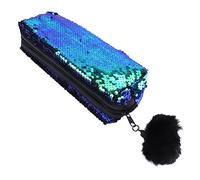 EXCEART 1 Pc Estuchelentejuelasmaquillajeestuchelápices Bolsa De Cosméticos De Lentejuelas Estuche para Lápices con Lentejuelas Monedero De Lentejuelas Bola De Pelo Poliéster Perder