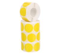 EXCEART 1000 Etiquetas Adhesivas Redondas de Codificación por Colores 1 Pulgada Color Amarillo 4 Rollos Puntos Adhesivos para Sobres Inventario y Decoración Escolar
