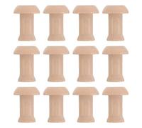 EXCEART 12 Ganchos de Madera Rústicos para Pared Instalación Rápida, Perchero de Entrada Versátil para Dormitorio y Hogar, Color Beige Natural