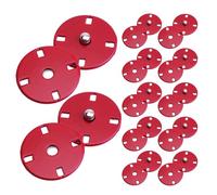 EXCEART 12 Piezas Botones Ocultos Planos de Aleación de Zinc para Coser a Mano, Redondos y Estables, Color Rojo, Ideales para Chaquetas y Abrigos en Sastrería Personalizada