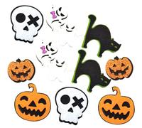 EXCEART 12 Piezas Kit de Tela de Fieltro No Tejida para Manualidades de Halloween, Accesorios para Disfraces y Decoraciones Formas de Calabaza y Fantasmas Color Aleatorio
