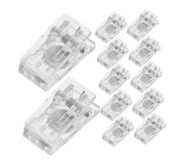 EXCEART 12 piezas Pinzas Magnéticas Transparentes Clips Plásticos para Fotos Notas Nevera Pizarra Oficina Escuela Uso Reutilizable Resistente