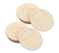 EXCEART 14 piezas Tarjetas de para Bebés Discos de Madera Grabados Mensuales para Recién Nacidos de Recuerdos Fotográficos