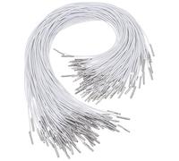 EXCEART 150 unidades de cordón elástico con púas de metal: Banda elástica blanca para manualidades, máscaras, sombreros, gorros de fiesta, antifaces y encuadernación. Cuerda elástica con púas