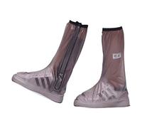 EXCEART 1par Cubrebotas Impermeables De Pvc Para Ciclistas Protector Antideslizante De Calzado De Alta Tubo Talla Mediana Café Equipamiento Para Días De Lluvia