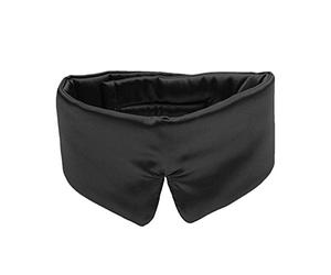 EXCEART 1pieza De Ojos De Seda Ajustable Para Dormir Antifaz De Viaje Portátil Cubre Ojos Suave y Relajante Para Casa Hotel o Transporte Negro