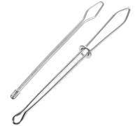 Exceart - 2 agujas de enhebrar con cordón, pinzas de metal, cinta de goma, enhebrador, herramienta de costura