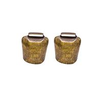 EXCEART - 2 campanas antirrobo, campana de hierro, campana para mascotas, pastor vintage, campana, ornamentos para casa, granja, bronce, 62 g