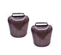 EXCEART 2 campanas de vaca, ovejas bestias, campanas fuertes, bronce, cobre, campana, animales de granja, campana, para accesorios antirrobo, 62 g, talla L