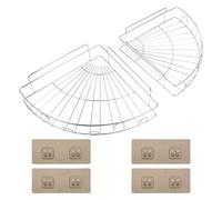 EXCEART 2 Juegos de Estantes de Almacenamiento de Pared sin Perforaciones para Baño en Acero Inoxidable y PVC, Práctico Soporte de Baño en Color Plata Fácil de Instalar
