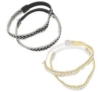 EXCEART 2 Pares de Cordones Elásticos Prácticos y Cómodos Antideslizantes con Brillantes de Imitación para Tacones Elevados de Mujer para Zapatos Elegantes
