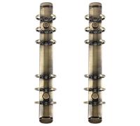 EXCEART 2 Piezas Anillas Metálicas de 6 Agujeros para Cuaderno de Hojas Sueltas Acabado Bronce Antiguo, Recambio Fácil para Archivador de Oficina y Agenda Empresarial