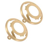 EXCEART 2 Piezas Anillos Adaptadores de Cobre para Portalámparas Orificio Central de 3,3cm, Soporte para Pantalla de Lámpara Vintage Mecanismo de Sujeción Triangular, Adecuado para Hogar y