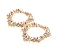 EXCEART 2 piezas Clips de Zapatos Decorativos para Mujer Accesorios de Boda con Pedrería Brillante Hebillas Desmontables Elegantes para Tacones y Zapatos Planos Pack
