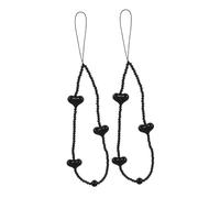 EXCEART 2 Piezas Cordones para Teléfono Diseño de Cuentas de Corazón Correas Muñeca Cadenas para Teléfono Cuentas para Llevar la Muñeca o Colgado