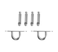 EXCEART 2 Piezas Gancho de Techo de Acero Inoxidable Anillo Fijo Tornillos | Acero Inoxidable Grueso, Instalación Sencilla, Uso en Jardín y Dormitorio, Diseño Simple y Elegante, Plata