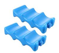 EXCEART 2 Piezas Paquete De Hielo Reutilizable para Leche, Forma De Onda, Enfriador De Bebidas Y Cerveza, Contenedor De Congelador (Azul)