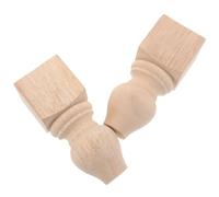 EXCEART 2 Piezas Patas de Madera para Muebles Cuadradas de Estilo Clásico Fácil Instalación y Artesanía en Tallado de Madera para Dormitorios y Decoración del Hogar