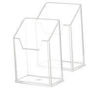 EXCEART 2 piezas Portalápices Escritorio Transparente Organizador Acrílico para Maquillaje y Bolígrafos Soporte Compacto para Pinceles y Almacenamiento de Escritorio Diseño Duradero y