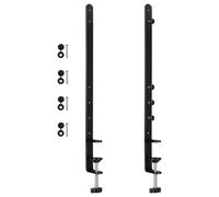 EXCEART 2 Piezas Soporte Ajustable para Tableros Perforados de Hierro Negro Altura Regulable y Montaje sin Herramientas Adecuado para Oficina y Hogar