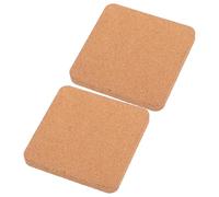 EXCEART 2 Piezas Tablero de Corcho Pequeño, Tablón de Anuncios de Corcho sin Marco, 6x6 Pulgadas, Cuadrado, Color Caqui, para Fijar Chinchetas, Decoración de Pared, Manualidades DIY