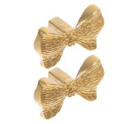 EXCEART 2 Piezas Tirador de Cajón de Latón Dorado con Diseño de Lazo Elegante, Agarre Cómodo y Tornillos Incluidos para Puertas de Armario y Cajones