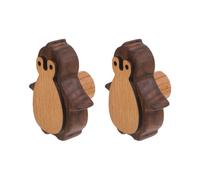 EXCEART 2 Piezas Tirador de Madera en Forma de Pingüino para Armarios y Cajones, Resistente a Rayaduras, Fácil Instalación con Tornillos, Adecuado para Cocina y Habitación Infantil