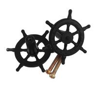 EXCEART 2 Pomos Vintage de Aleación de Zinc para Gabinete, Tiradores de Cajón Orificio, Manijas de Gabinetes de Cocina en Acabado Negro Mate, Estilo Chino, para Muebles y Armarios