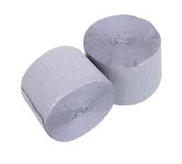 EXCEART 2 Rollos Serpentinas de Papel Crepé Plata Elásticas y Cortables para Decoraciones en Fiestas de Cumpleaños y Bridal Showers 25 Metros de Longitud