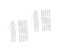 EXCEART 2 Series Unidades Bolsas De Organza Blancas para Abanicos De Mano Plegables Bolsas De Almacenamiento con Cordón Portabolsas Portátil para Abanicos Plegables Y Versátil 50 Piezas*2