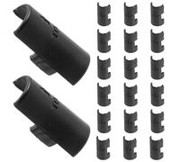 EXCEART 24 Piezas Clip de Fijación para Estantes de Alambre 13 Mm, Abrazaderas de Plástico Semicirculares para Postes, Fundas de Repuesto para Estanterías Resistentes y Seguras, Uso