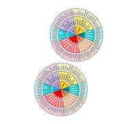 EXCEART 2hojas Pegatinas Magnéticas Rueda De Emociones para Frigorífico Adhesivos De Vinilo Educativo para Identificar Sentimientos y Promover Inteligencia Emocional