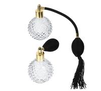 EXCEART 2piezas Botellas de Cristal para Perfume con Pulverizador Recargable Diseño Vintage de Piña Duraderas y Resistentes de Unidades para Viaje y Uso Diario