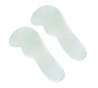 EXCEART 2piezas Jade Natural Scraping Plate Para Masaje Facial y De Cuidado Masaje Relajante Para Mujeres Verde