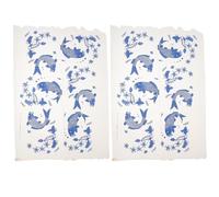 EXCEART 2piezas Papel de Transferencia para Cerámica Resistente Altas Temperaturas Calcomanías de Arte Arcilla Azul y White Transferencias de Esmalte y Engobe para Decoración de Alfarería