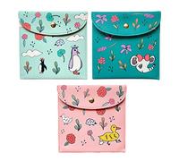 EXCEART 3 Piezas Bolsa De Almacenamiento De Toallas Higiénicas Bolsas De Recogida De Tampones Pequeña Cremallera Carteras Con Cremallera Para Mujer Monedero Lindo Bebé Bolsa De Viaje Pu