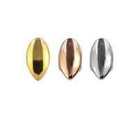 EXCEART 3 piezas de una sola tapa de dientes Hip Hop dientes lisos soporte parrillas soporte dorado plata oro rosa diente vampiro colmillo chapa tapa para rapero fiesta disfraz