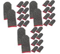 EXCEART 3 Series De Juego Sudor Mangas Móvil Cubrir Protector Pantalla Consejos Antiestático Protección Guantes De Compresion Guantes Para Jugar Fibra De Plata Negro 10 Piezas*3