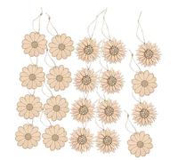 EXCEART 30 piezas Flores de Madera para Manualidades Cortes de Flores de Madera para Pintar para Decoraciones DIY y Proyectos Incluye Slices de Girasol