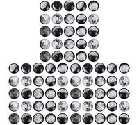 EXCEART 300Pcs Patrones de Espalda Plana Nevera de Moda Traseros Pulsera Impresa Haciendo Colgante para Camafeo Eclipse Mm Azulejos de Vidrio Adornos Foto Mitad Joyería