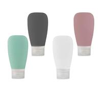 EXCEART 4 Botellas Rellenables de Silicona y Pp para Lociones y Gel de Ducha, Boca Ancha para Fácil Rellenado, Seguras para Uso Diario y Transporte Color Aleatorio Varios estilos