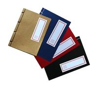EXCEART 4 Piezas Cuaderno Retro de Tapa Dura Cosido Vintage | Papel en Blanco, Estilo Chino Tradicional, Portátil para Notas, Bocetos y Práctica de Caligrafía