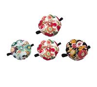 EXCEART 4 Piezas Muñequera De Calabaza Cojines De Muñeca Cojín De Alfiler De Aguja Pasador De Pulsera Soporte Para Alfiler De Tela Patrón De Alfiletero De Calabaza Sintió Paño Manual E170
