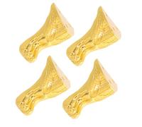 EXCEART 4 Piezas Patas Decorativas de Esquina Vintage para Muebles Soporte Metálico Reforzado Protector de Esquina Dorado para Joyeros Cajas y Gabinetes Mejora Estabilidad y Decoración
