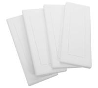 EXCEART 4 Piezas Placa Ciega de Pared 118/120 de Plástico para Caja de | Cubierta Protectora, Instalación Sencilla, Diseño Versátil, Uso Doméstico, Color Blanco, para Cables